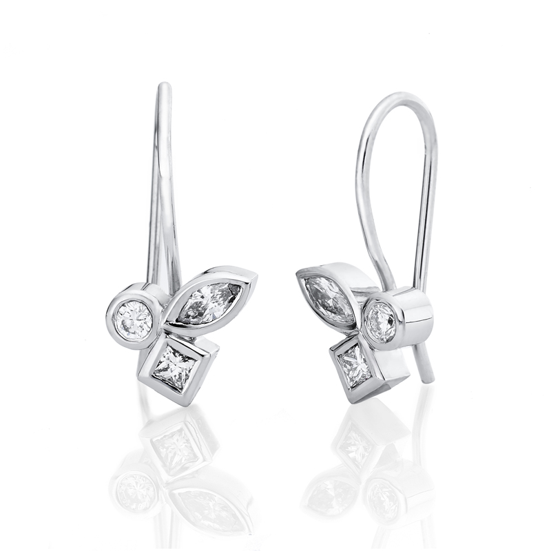 עגילי יהלומים Amande