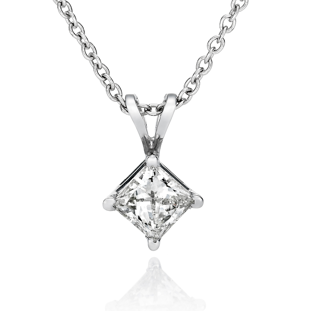 תליון יהלום פרינסס 0.50 קראט