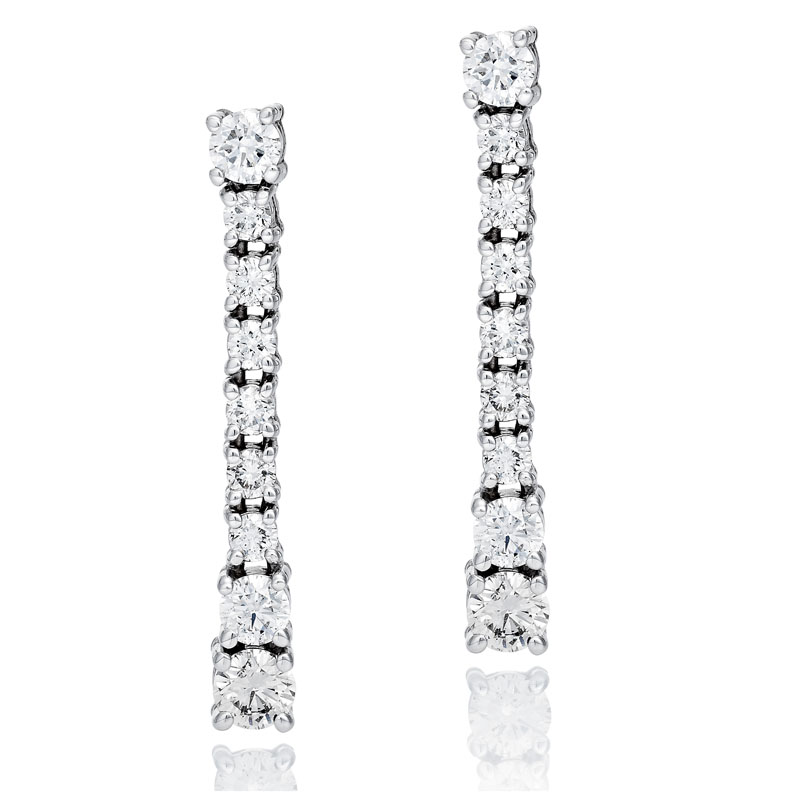 עגילי יהלום Laurence