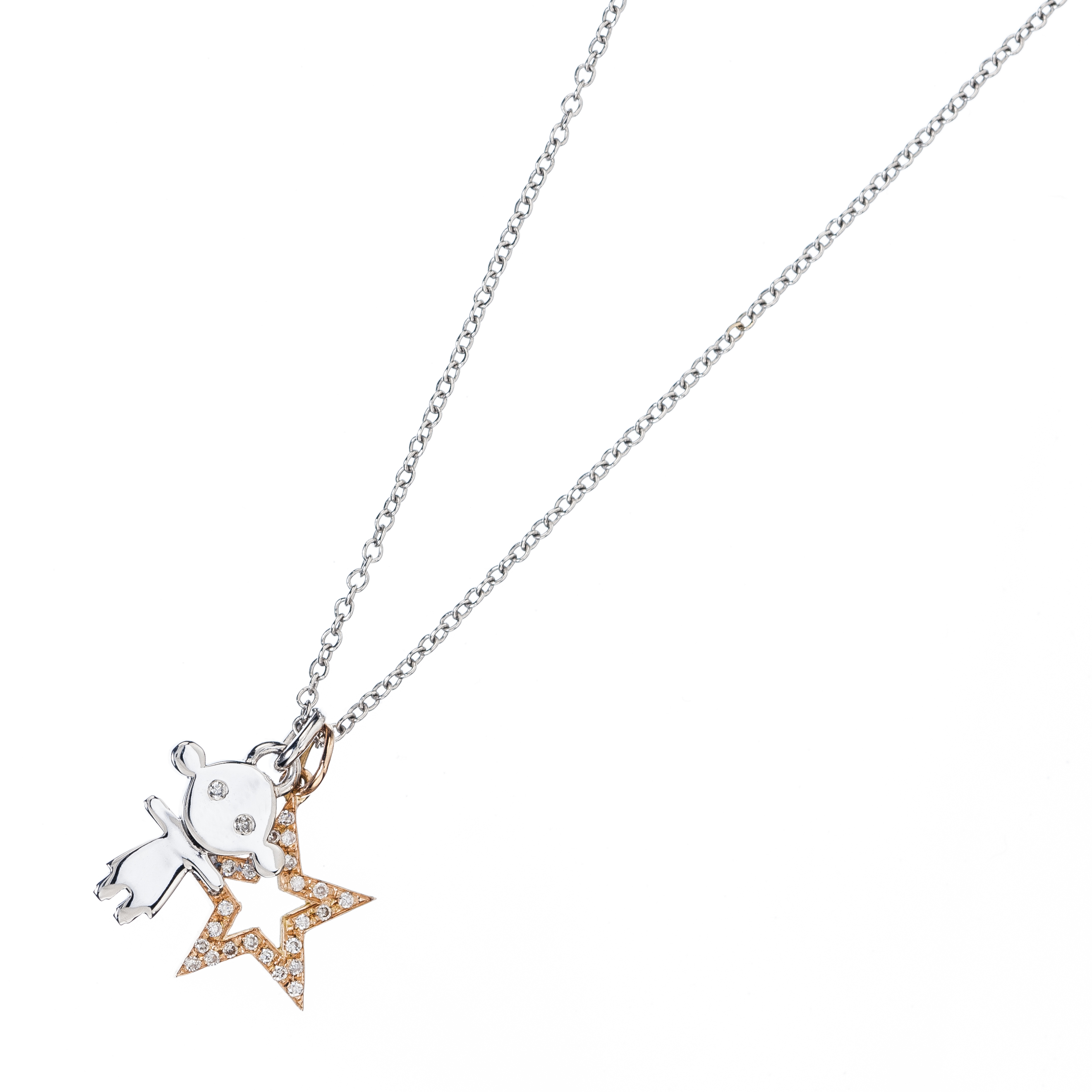 שרשרת עם תליוני ילדה וכוכב