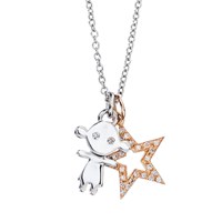 שרשרת עם תליוני ילדה וכוכב שרשרת עם תליוני ילדה וכוכב