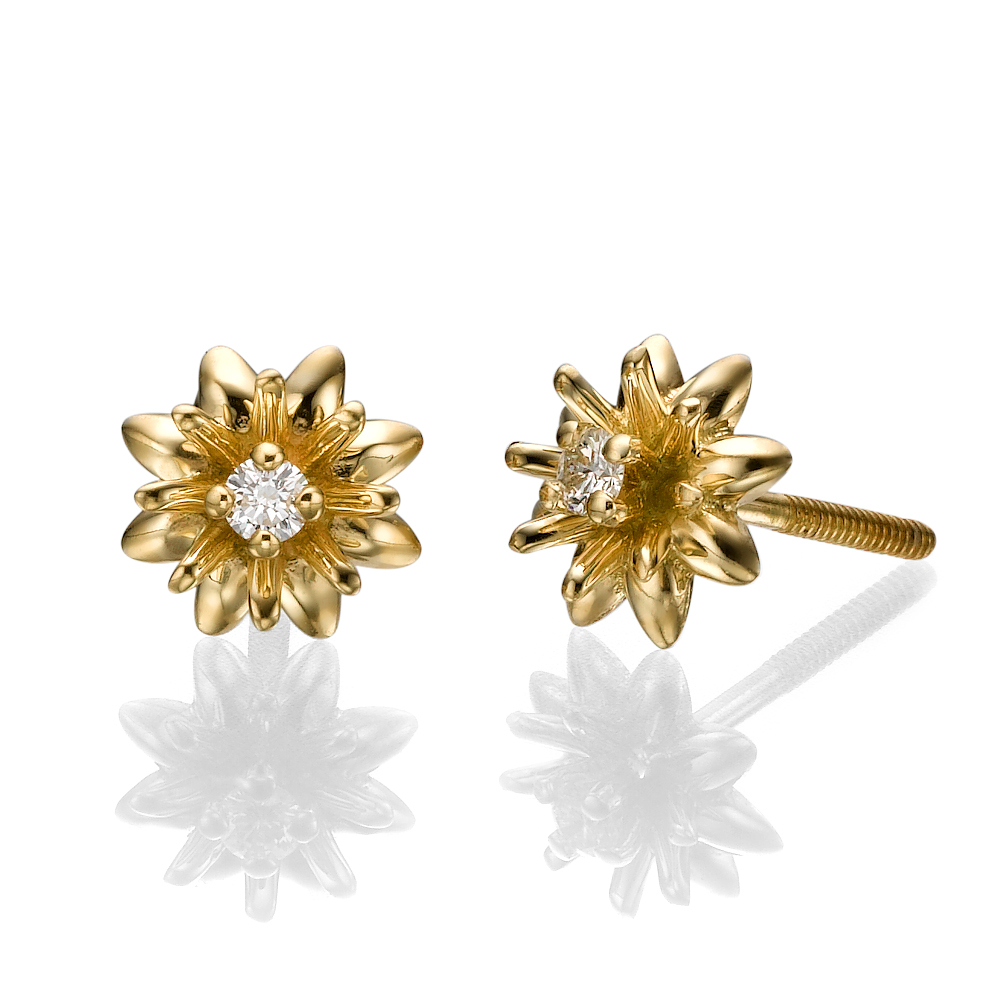 עגילי יהלום Bari