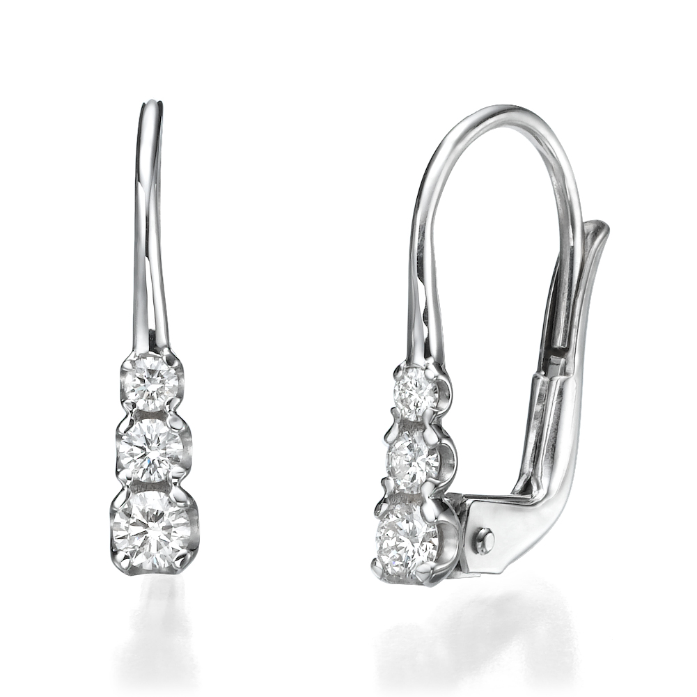 עגילי יהלום Sandra