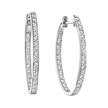 עגילי יהלומים Romi