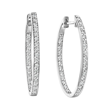 עגילי יהלומים Romi