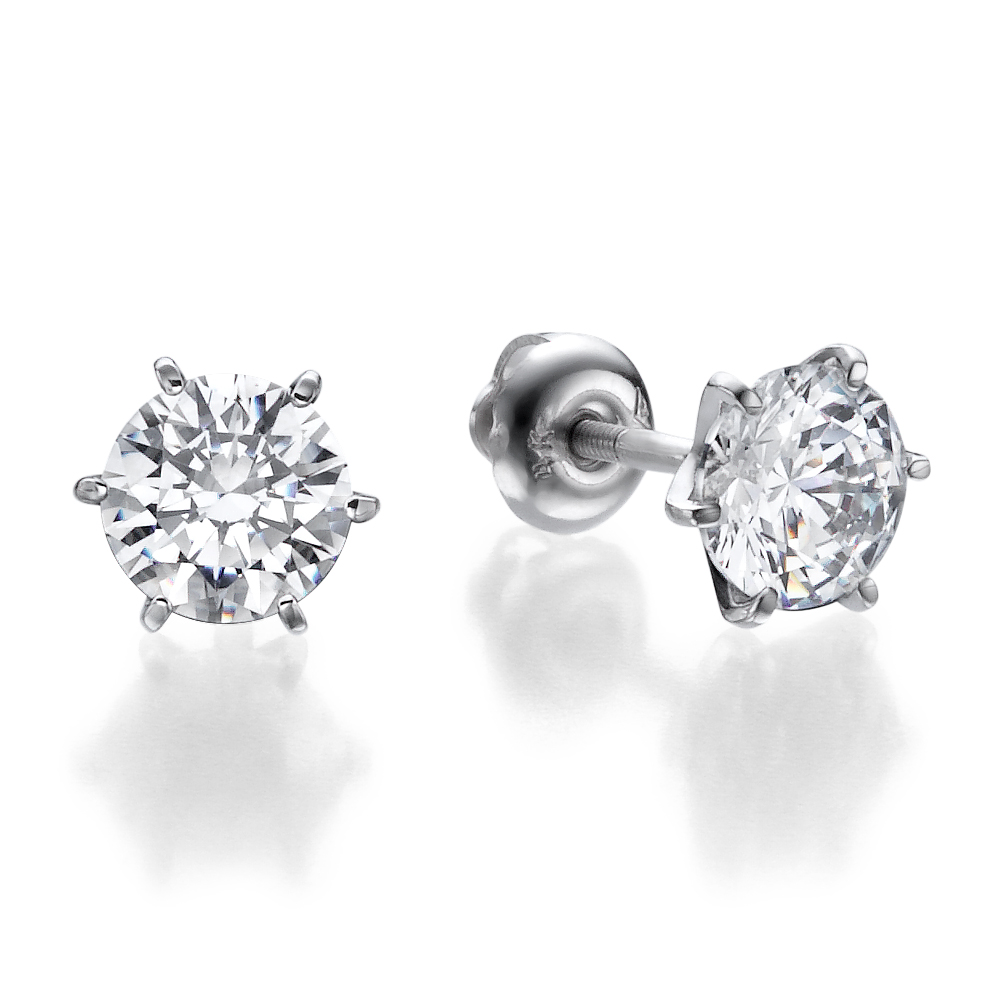 עגילי יהלום קלאסיים Maya