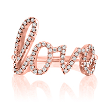 טבעת יהלומים LOVE