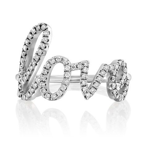 טבעת יהלומים LOVE