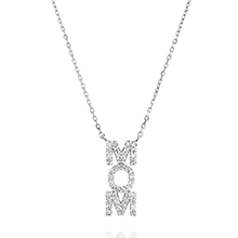  תליון יהלום - אמא משובץ יהלומים 