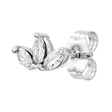 עגילי יהלום Leaf