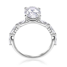 טבעת אירוסין 2.00 קראט - Oval Marquise