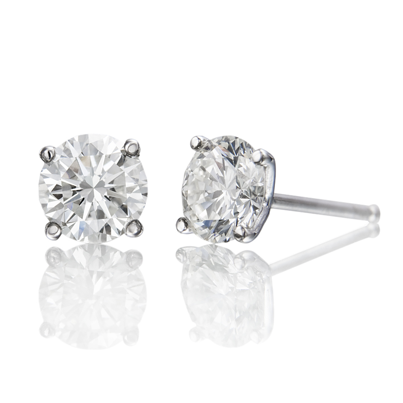 עגילי יהלום 2.00 קראט 