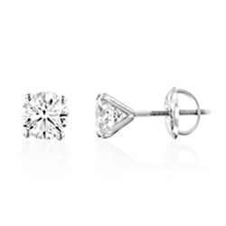 עגילי יהלום 1.00 קראט 